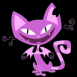 Chat violet diabolique