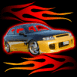 Audi A3 tun�e dans des flammes