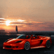 Ferrari F360 et coucher de soleil