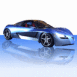 Voiture concept bleue