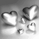 Coeurs en argent 3D