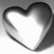 Coeur en argent 3D