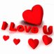 Coeurs 3D "I love you"