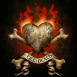 Coeur enflamm� et ossements