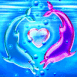 Dauphins néon amoureux