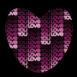 Coeur motif "Love you"