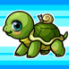 Mignonne petite tortue et son escargot
