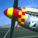 Gros plan d'une h�lice d'avion