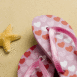Tongs polka � coeurs rouges, roses et blancs
