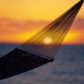 Hamac et coucher de soleil