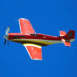 Avion � h�lice rouge et jaune