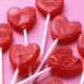 Sucettes en forme de coeur
