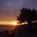 Paysage ombr� sur soleil couchant