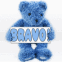 Ourson en peluche bleu "Bravo!"
