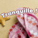 Tongs polka � coeurs "Tranquille!"