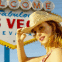 Panneau "Welcome to Las Vegas" et pin-up