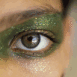 Oeil maquill� de vert