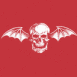 Cr�ne ail� sur fond rouge