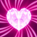 Coeur pr�cieux rose brillant