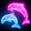 Dauphins n�ons scintilants