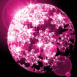 Boule rose motif fleur