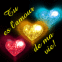 Coeurs en diamant "Tu es l'amour de ma vie"
