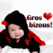 Bébé coccinelle "Gros bizous"