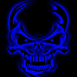 Cr�ne de vampire n�on bleu