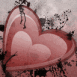 Coeur tach� d'encre