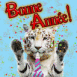 Tigre blanc trognon "Bonne année!"