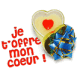 "Je t'offre mon coeur" boîte dorée"