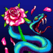 Tatouage Serpent mal�fique avec une rose