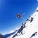 Skieur avec les paysages qui d�filent