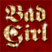 Logo anime "Bad girl" bling bling brillant