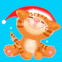 Chaton tout content dans la neige