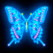 Papillon bleu s'illumine!