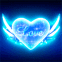 Coeur "Love" scintillant