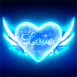 Coeur "Love" scintillant