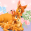 Bambi aime les c�lins avec sa maman