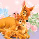 Bambi aime les c�lins avec sa maman