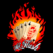Cartes de poker en feu!