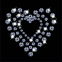Coeur "bling bling" en diamant