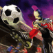 Squelette punk footballeur