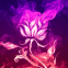 Rose enflamm�e multicolore