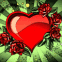 Coeur entour� de roses