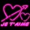 Fl�che dans le coeur "Je t'aime"