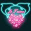 Dauphins n�ons s'embrassant "Je t'aime"