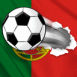 Foot: Ballon transper�ant le drapeau portugais