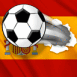 Foot: Ballon transper�ant le drapeau espagnol