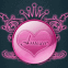 Blason n�on rose "Amour"